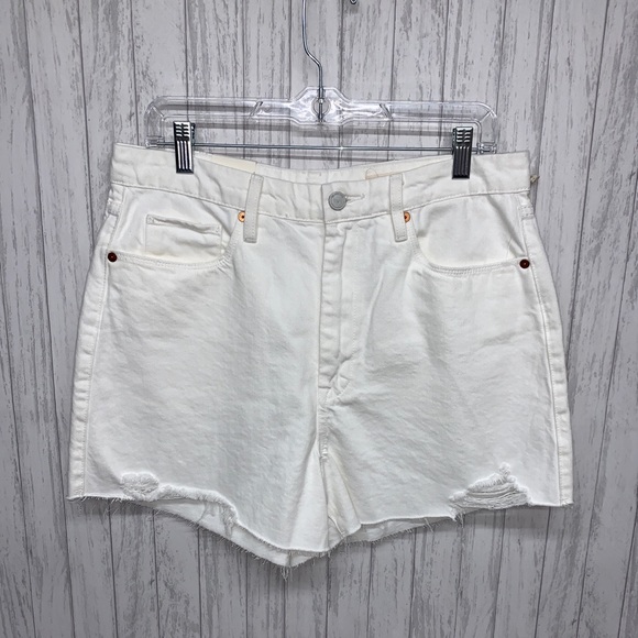 Womens Size 31 Blank NYC The Reeve Ultra Hi-Rise Denim Shorts White NWT - Picture 1 of 4